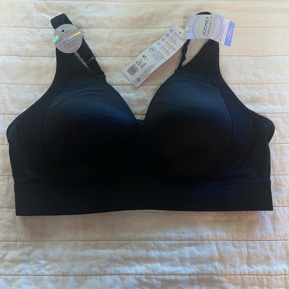 Jockey Forever Fit Molded Cup Bra Black XL NWT - Picture 1 of 11